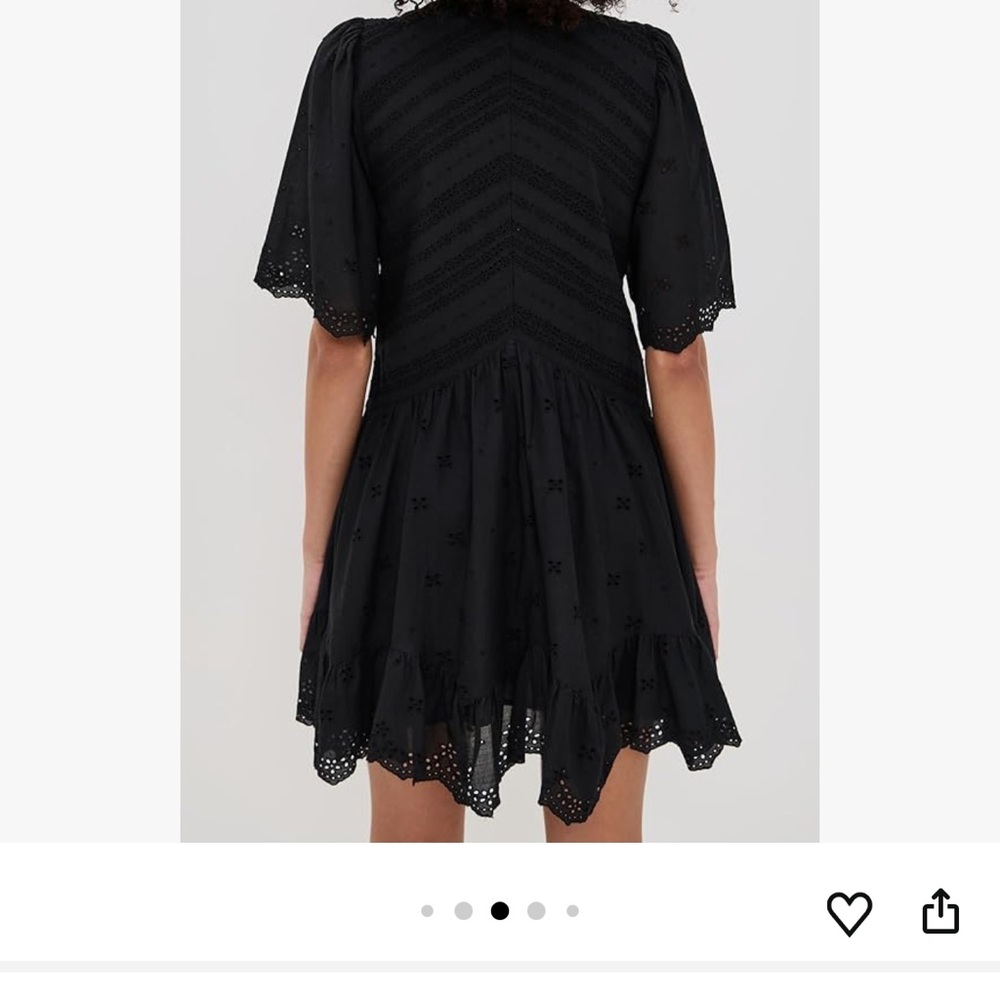 Madewell Black Eyelet Mini Dress - Picture 2 of 5